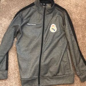 This is a REAL MADRID zip up warm up jacket!!